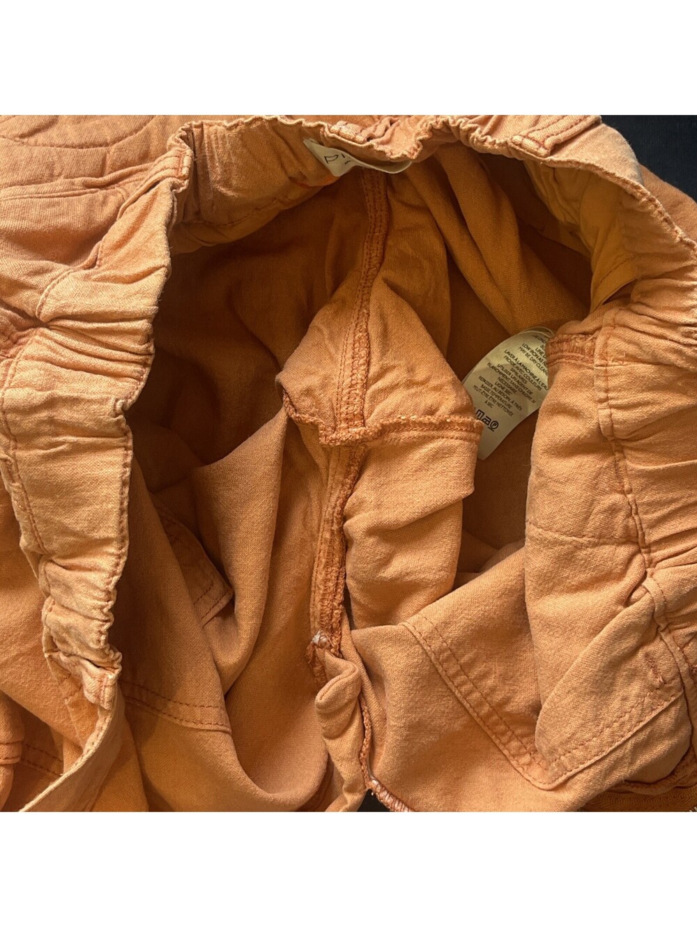 Pilcro Orange Wide-Leg Linen Pants - Picture 10 of 15